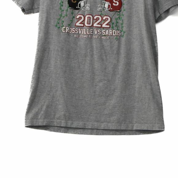 Gildan Mens Gray T-Shirt Graphic Sardis Homecoming Crew Pullover Short Sleeve L - Picture 3 of 4